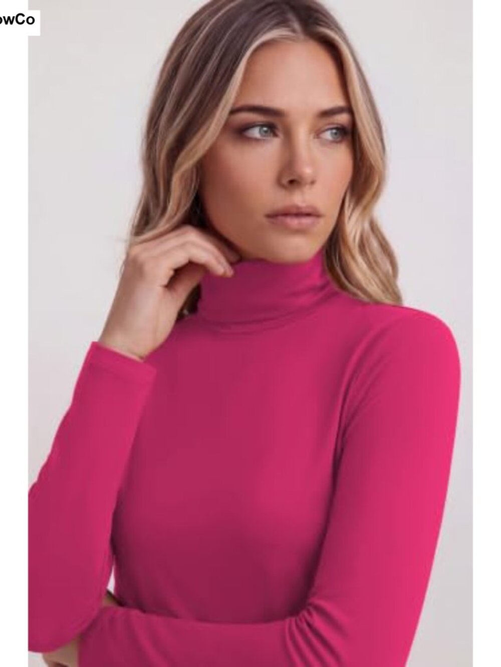 Women's Turtleneck Long Sleeve Top Lightweight Base Layer Slim Fit - Picture 2 of 6